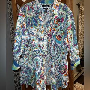 Chaps Multicolor Paisley Shirt